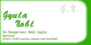 gyula nobl business card